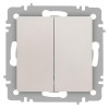 Выключатель 2-кл. СП Accent 6-104-06 10А IP20 250В AL/CU перламутр. Intro Б0063491