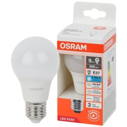 Лампа светодиодная LED Star 9Вт 6500К холод. бел. E27 806лм A угол пучка 180град. 170-250В (замена 7