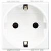 Розетка 1-м СП 2мод. 16А IP20 2P+E с заземл. защ. шторки бел. Leg BTC N4141