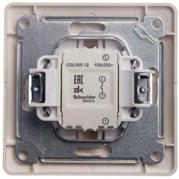 Выключатель 1-кл. СП Glossa 10А IP20 (сх. 1) 10AX в сборе молочн. SE GSL000912