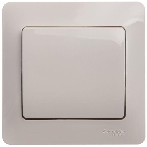 Выключатель 1-кл. СП Glossa 10А IP20 (сх. 1) 10AX в сборе молочн. SE GSL000912
