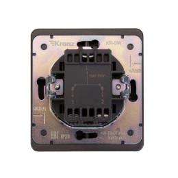 Выключатель 2-кл. СП ROUND MIELE 10А титан Kranz KR-78-0706-2