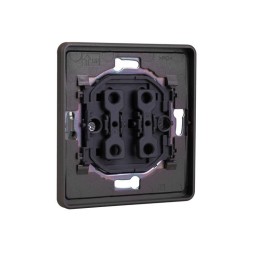 Выключатель 2-кл. СП ROUND MIELE 10А титан Kranz KR-78-0706-2