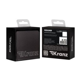 Выключатель 2-кл. СП ROUND MIELE 10А титан Kranz KR-78-0706-2