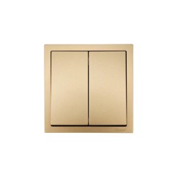 Выключатель 2-кл. СП ZIMA IP20 10А безвинт. зажим зол. LEZARD 704-3688-101QC