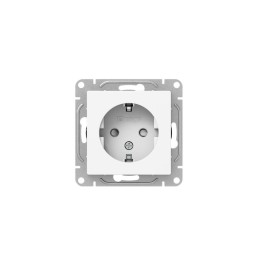 Розетка СП Эпика 16А с заземл. защ. шторки механизм бел. EKF UP1-SOW-111