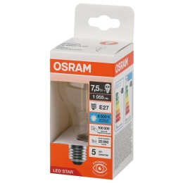 Лампа светодиодная филаментная LSCLA100 7.5W/865230VFILCL 7.5Вт 6500К холод. бел. E27 1055лм A угол