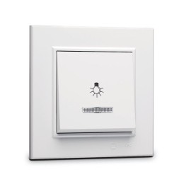 Кнопка таймера 1-кл. СП Karea 10А IP20 бел. с подсветкой Makel 56001024