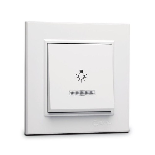 Кнопка таймера 1-кл. СП Karea 10А IP20 бел. с подсветкой Makel 56001024