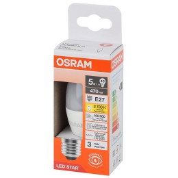 Лампа светодиодная LED Star 5Вт 2700К тепл. бел. E27 470лм B угол пучка 200град. 170-250В (замена 40