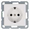 Розетка 1-м Shuko 16А IP20 с заземл. защ. шторки механизм бел. глянцевый Jasmart G5501W
