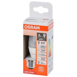 Лампа светодиодная LED Star 5Вт 4000К нейтр. бел. E27 470лм B угол пучка 200град. 170-250В (замена 4