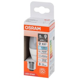 Лампа светодиодная LED Star 5Вт 6500К холод. бел. E27 470лм B угол пучка 200град. 170-250В (замена 4