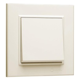 Переключатель проходной 1-кл. СП Karea 10А IP20 крем. Makel 56010020
