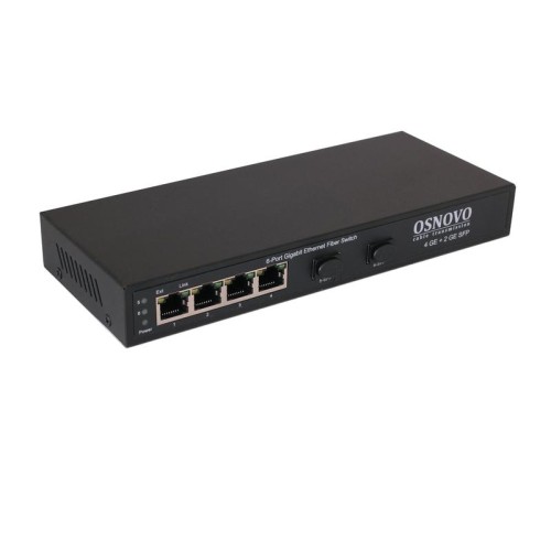 Коммутатор SW-7042 Gigabit Ethernet на 4 RJ45 + 2 SFP OSNOVO 13262