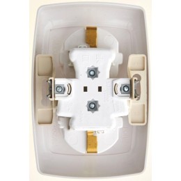 Розетка 2-м СП Рондо 16А IP20 250В без заземл. защ. шторки бел. SchE RS16-225-BI