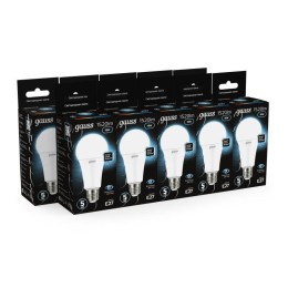 Лампа светодиодная Black 16Вт A60 грушевидная 4100К нейтр. бел. E27 1520лм GAUSS 102502216