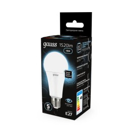 Лампа светодиодная Black 16Вт A60 грушевидная 4100К нейтр. бел. E27 1520лм GAUSS 102502216