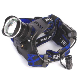 Фонарь аккумуляторный налобный LED5337 3.7В 1LED 5Вт фокус 2 ак. 3 режима USB бокс черн. Ultraflash