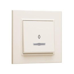Переключатель 1-кл. СП Karea 10А IP20 крем. с подсветкой Makel 56010025