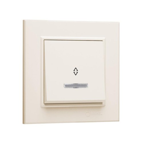 Переключатель 1-кл. СП Karea 10А IP20 крем. с подсветкой Makel 56010025