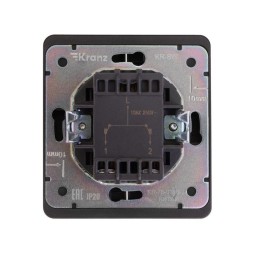 Выключатель 2-кл. СП ROUND MIELE 10А оникс Kranz KR-78-0706-3
