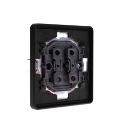 Выключатель 2-кл. СП ROUND MIELE 10А оникс Kranz KR-78-0706-3