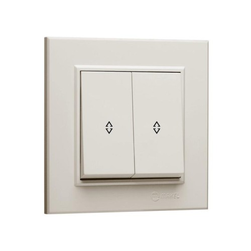 Переключатель 2-кл. СП Karea 10А IP20 крем. Makel 56010026