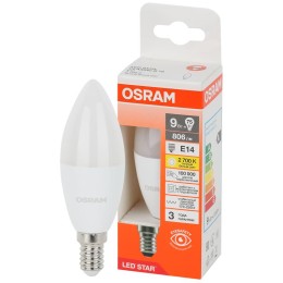 Лампа светодиодная LED Star 9Вт 2700К тепл. бел. E14 806лм B угол пучка 200град. 170-250В (замена 75