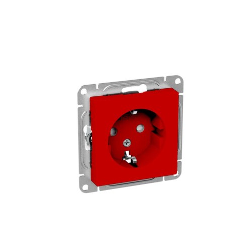 Розетка СП Эпика 16А с заземл. защ. шторки механизм красн. EKF UP1-SOR-111