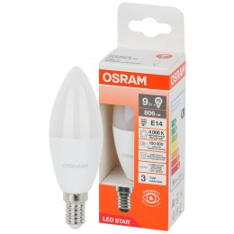 Лампа светодиодная LED Star 9Вт 4000К нейтр. бел. E14 806лм B угол пучка 200град. 170-250В (замена 7