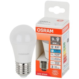 Лампа светодиодная LED Star 9Вт 6500К холод. бел. E27 806лм P угол пучка 180град. 170-250В (замена 7