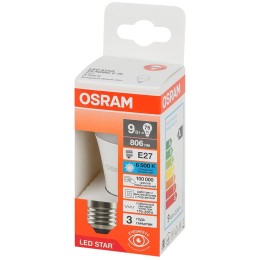 Лампа светодиодная LED Star 9Вт 6500К холод. бел. E27 806лм P угол пучка 180град. 170-250В (замена 7