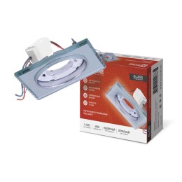 Светильник GX53R-glass SMR-L КВАДРАТ встраив. с подсветкой 4К под GX53 зеркальн. IN HOME 46906120442