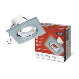 Светильник GX53R-glass SMT-L КВАДРАТ встраив. с подсветкой 4К под лампу GX53 матов. IN HOME 46906120