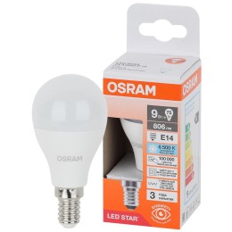 Лампа светодиодная LED Star 9Вт 6500К холод. бел. E14 806лм P угол пучка 180град. 170-250В (замена 7