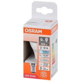 Лампа светодиодная LED Star 9Вт 6500К холод. бел. E14 806лм P угол пучка 180град. 170-250В (замена 7