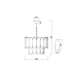Светильник Demure 40Вт E14х9 IP20 подвесной Freya FR5189PL-09CH