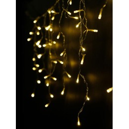 Гирлянда светодиодная "Бахрома" OIC080WW-C-E-31V 2х0.48м 20 нитей 80LED тепл. бел. 16/48/40/24см ули