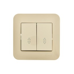 Переключатель проходной 2-кл.СП ASTI 10А IP20 в сборе крем. LEZARD 7081-0303-106
