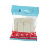 Переключатель проходной 2-кл.СП ASTI 10А IP20 в сборе крем. LEZARD 7081-0303-106