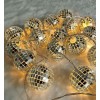 Гирлянда светодиодная "Шарики зеркальные" 1.35м 10LED тепл. бел. d4см для помещений элементы питания