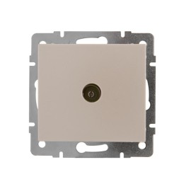 Розетка телевизионная проходная TV СП Rain 16А IP20 механизм жемчуж./бел. перламутр. LEZARD 703-3088