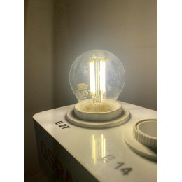 Лампа светодиодная филаментная LS CLP40 4W/827 230VFILCL RU 4Вт 2700К тепл. бел. E27 470лм P угол пу