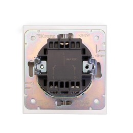 Выключатель 2-кл. СП STRONG MIELE 10А жемчуж. Kranz KR-78-0706-4