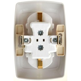 Розетка 2-м СП Рондо 16А IP20 250В с заземл. без защ. шторок бел. SchE RS16-228-BI