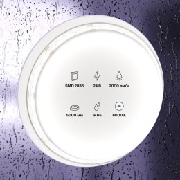 Лента светодиодная 24В 2835 20Вт/м 6000К IP65 (уп.5м) Maytoni 10159