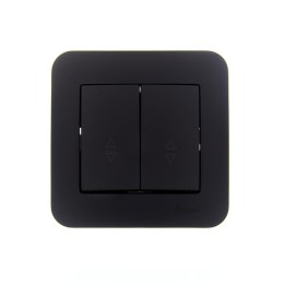 Переключатель проходной 2-кл.СП ASTI 10А IP20 в сборе черн. бархат LEZARD 7081-4242-106