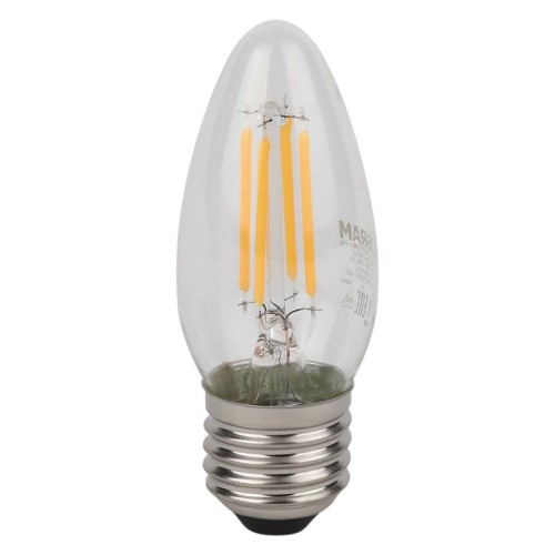 Лампа светодиодная филаментная LS CLB40 4W/840 230VFILCL RU 4Вт 4000К нейтр. бел. E27 470лм B угол п