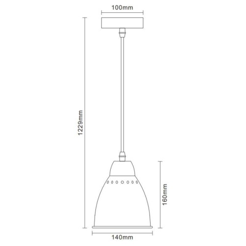Светильник PL-430S-1 С01 подвес. LOFT 1хE27 60Вт 230В бел. Camelion 13083